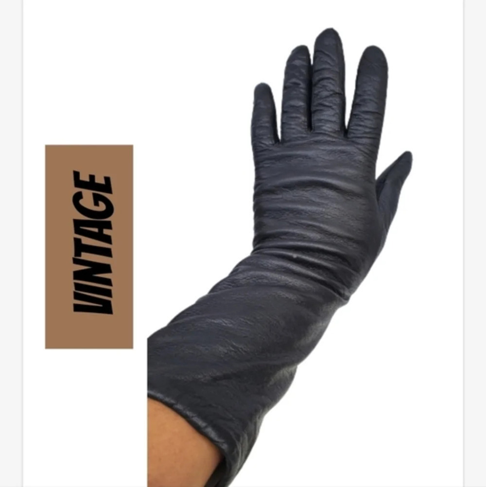 Vintage mid length Lined Italian Gloves‎ 6.5